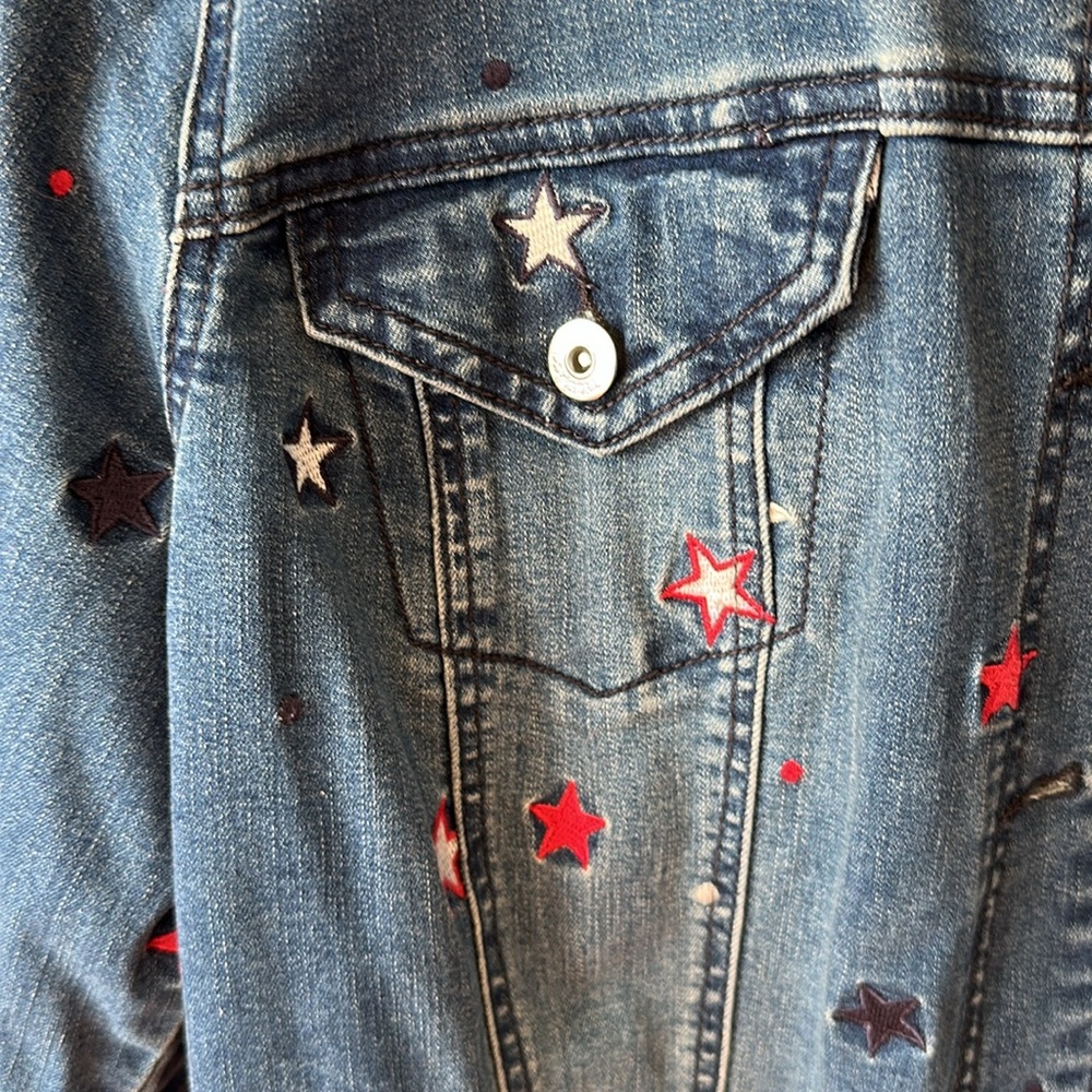 Style & Co starcrossed embroidered denim jacket. Size XL. New with tag. - Picture 5 of 5